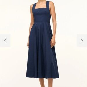 NWT STAUD Navy Teresa Midi Dress